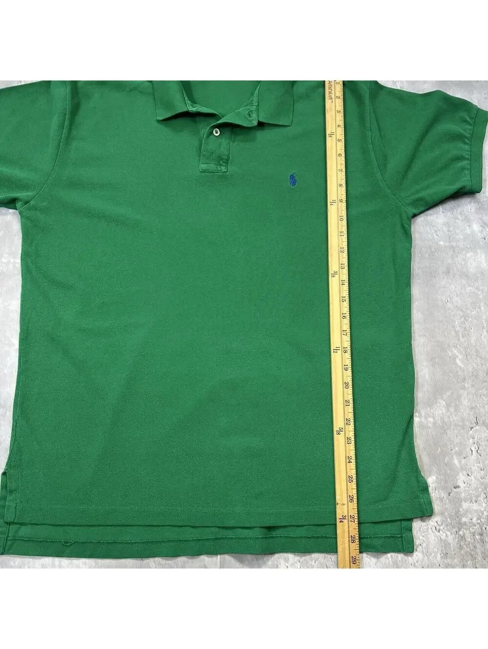 Vintage Polo Ralph Lauren Green Polo Shirt Blue Pony Y2K